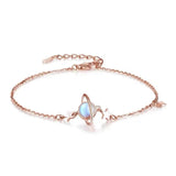 925 Silver Moonstone Planet Bracelet, Wedding Glamour Jewelry