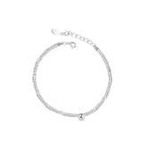 925 Silver Double Layer Bracelet Sweet Party Jewelry