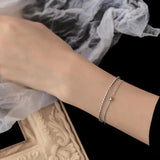 925 Silver Double Layer Bracelet Sweet Party Jewelry