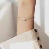 925 Silver Double Layer Bracelet Sweet Party Jewelry