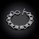 925 Sterling Silver Creativity Circle Bracelet for Wedding Party Christmas