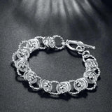 925 Sterling Silver Creativity Circle Bracelet for Wedding Party Christmas