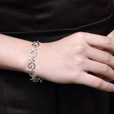 925 Sterling Silver Heart Bracelet For Women Wedding