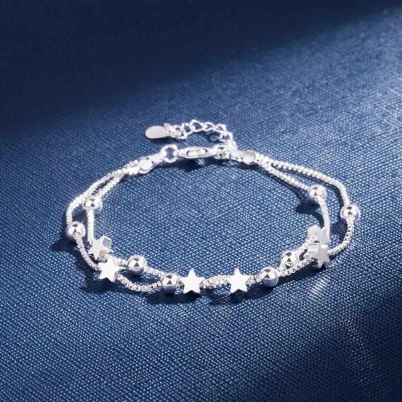 925 Sterling Silver Stars Bracelets for Women