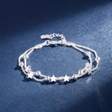 925 Sterling Silver Stars Bracelets for Women