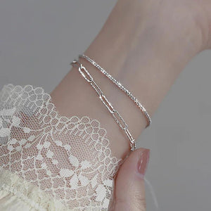 925 Silver Bracelet Women Zircon Crystal Charm Wedding Jewelry