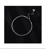 925 Silver Bracelet Women Zircon Crystal Charm Wedding Jewelry