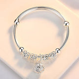 925 Sterling Silver Bells Ball Bangles for Women
