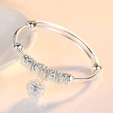 925 Sterling Silver Bells Ball Bangles for Women