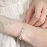 S925 Sterling Silver Bracelet Phoenix Tail Wave Light Bracelet For Women