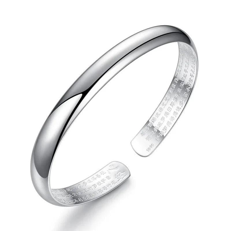 925 Silver Bangles for Women Jewelry Charms Bangle Female Birthday Gift