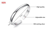 925 Silver Bangles for Women Jewelry Charms Bangle Female Birthday Gift