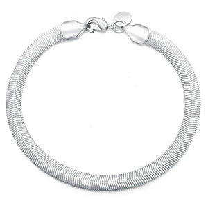 925 Sterling Silver Snake Bone Bracelet Charm Unisex Chain Bracelet