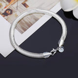 925 Sterling Silver Snake Bone Bracelet Charm Unisex Chain Bracelet