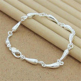 925 Silver Angel Teardrop Chain Bracelet for Women