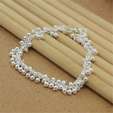 925 Silver Bracelet Grape Pearl Beads Women Party Charm Gift