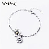 925 Silver Chrysanthemum Sunflower Bracelet