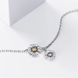925 Silver Chrysanthemum Sunflower Bracelet