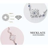 925 Silver Star Moon Zircon Bracelet Women Party Anniversary Fine Jewelry