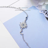 925 Silver Star Moon Zircon Bracelet Women Party Anniversary Fine Jewelry