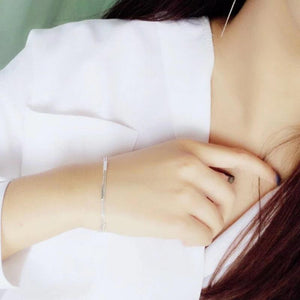 925 Silver Double Layer Geom Bracelet