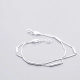 925 Silver Double Layer Geom Bracelet