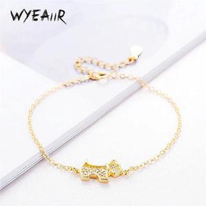 925 Silver Puppy Dog Fine Jewelry Resizable Bracelet
