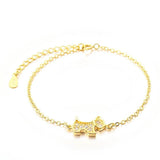 925 Silver Puppy Dog Fine Jewelry Resizable Bracelet