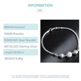 925 Silver 10MM Frosted Beads Chain Wedding Jewelry