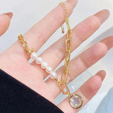 YDL Natural Pearl Chain Bracelets Smiley Women Glamour Bracelets