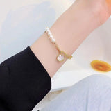 YDL Natural Pearl Chain Bracelets Smiley Women Glamour Bracelets