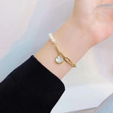 YDL Natural Pearl Chain Bracelets Smiley Women Glamour Bracelets