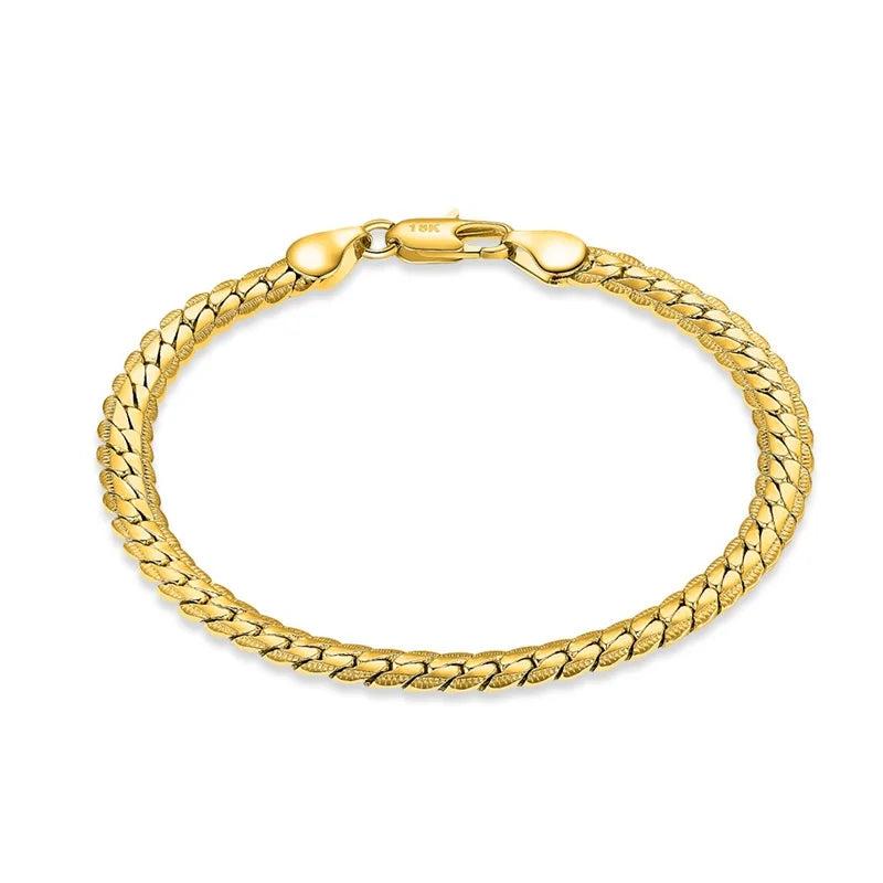 Unisex 925 Sterling Silver 18KT Bracelet BR121