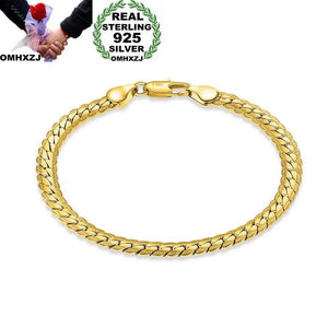 Unisex 925 Sterling Silver 18KT Bracelet BR121