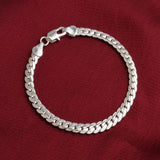 Unisex 925 Sterling Silver 18KT Bracelet BR121