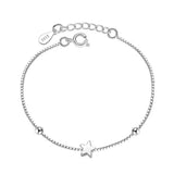 925 Sterling Silver Bracelet Sweet Woman Party Gift Cube Pentagram SZ90