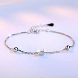 925 Sterling Silver Bracelet Sweet Woman Party Gift Cube Pentagram SZ90