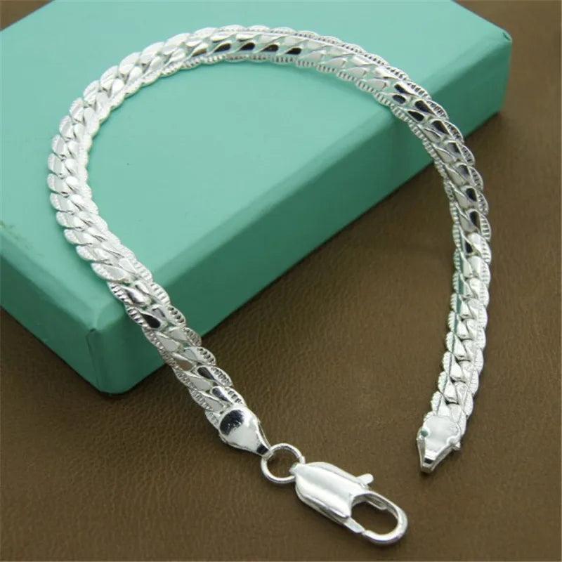 925 Silver Charm Chain Bracelets & Jewelry