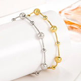 925 Silver Bracelet Frosted Beads 18k Bracelet For Women