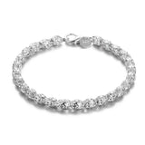 925 Silver Scare Buckle Bracelet Men Women Wedding Gift