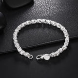 925 Silver Scare Buckle Bracelet Men Women Wedding Gift