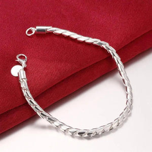 925 Sterling Silver Snake Chain Bracelet 4MM Unisex