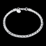 925 Sterling Silver Snake Chain Bracelet 4MM Unisex