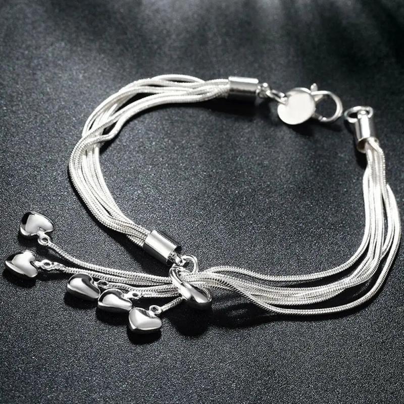 Delicate 925 Sterling Silver Bracelet Snake Chain