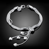 Delicate 925 Sterling Silver Bracelet Snake Chain