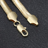 925 Silver Bracelet 18K Snake Chain Men Women Charm Jewelry
