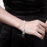 925 Silver Bead Bracelet Scrub Design for Women