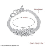 925 Silver Bead Bracelet Scrub Design for Women