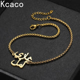 Arabic Couple Names Bracelet Stainless Steel Square Pearl Chain Bangle