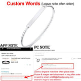 Women's Engrave ID Tag Cuff Bangles Bracelet